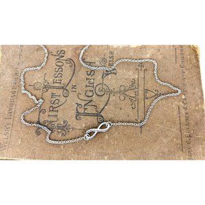 Silver metal infinity symbol chain link dainty skinny belly chain belt